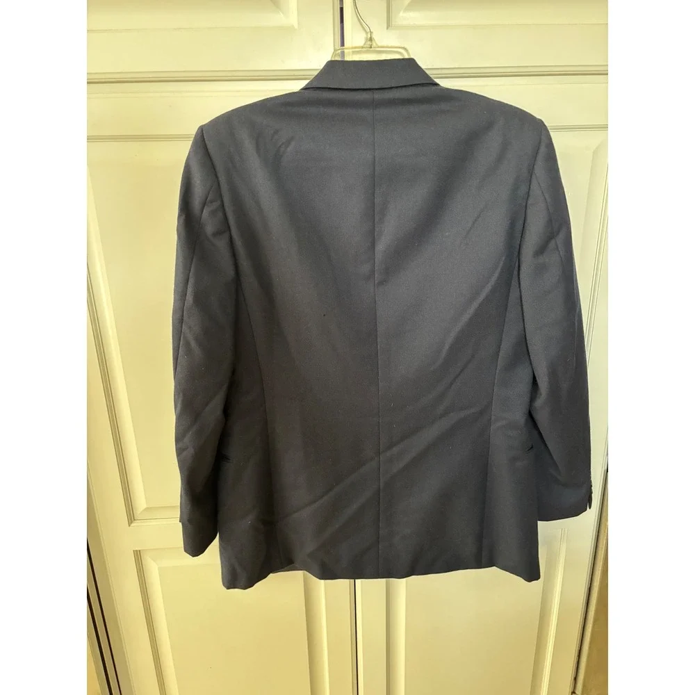 Conte di Roma Mens Navy Blue 100% Pure Virgin Wool Blazer Sport Coat 40R italy